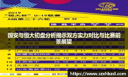国安与恒大初盘分析揭示双方实力对比与比赛前景展望